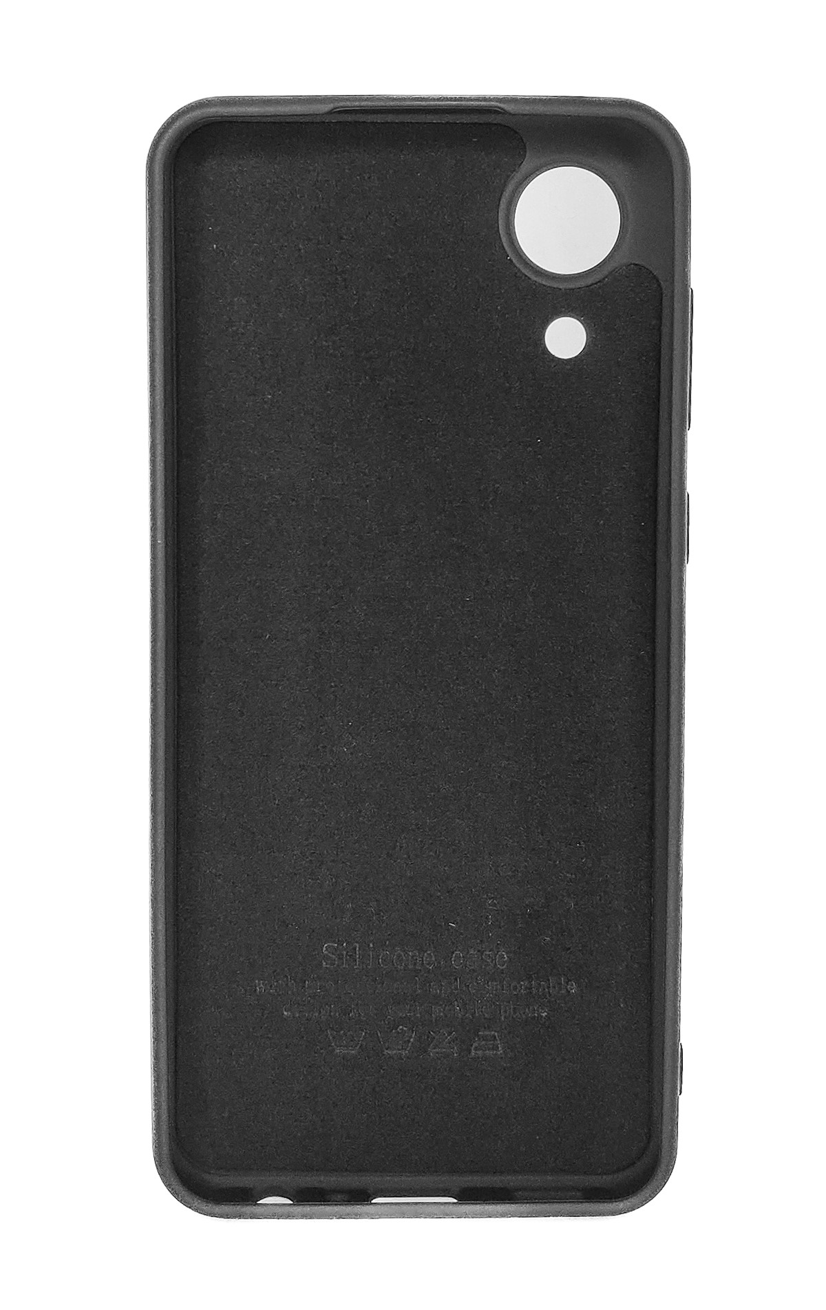 Protectores para celular  para Samsung  A03 Core Funda de silicona con felpa Negro